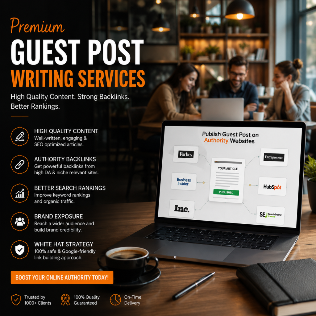 Frequently Asked Questions How long does it take to see results from guest posting? Most businesses start noticing traffic and ranking changes within two to three months. Results depend on how many posts get published and how relevant the sites are. Patience really does pay off here. Are guest post writing services worth the cost for small businesses? Yes, especially if time is limited and writing isn't a strength. Small businesses often benefit the most since a few good guest posts can create real, lasting visibility. It's usually cheaper than paid ads over time. How many guest posts should a business publish each month? There's no fixed number, but two to four quality posts per month works well for most businesses. Quality always matters more than quantity. One great article beats five weak ones. Can guest posting hurt my website instead of helping it? It can, if done poorly on spammy or unrelated sites. That's why choosing a careful, experienced service matters so much. Quality placements protect your site's reputation and search rankings. What should I look for before hiring a guest post writing service? Check their past work, ask about their outreach process, and read reviews from other clients. A trustworthy service will happily answer your questions. Avoid anyone promising instant or guaranteed results.