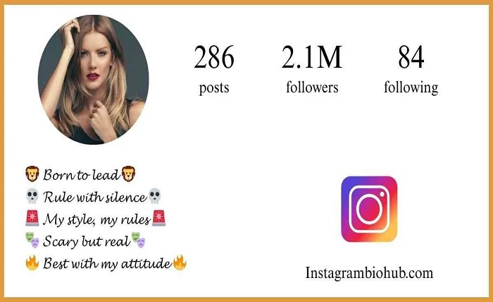 attitude instagram bio